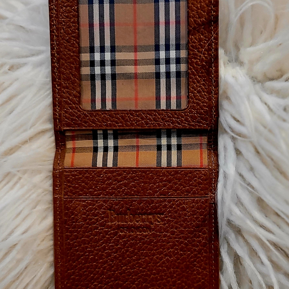 Burberry Brown Key & Card Holder with Signature Plaid